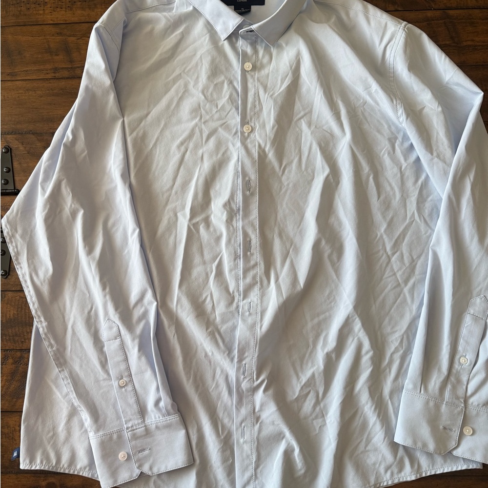 Mizzen+Main Light Blue Long Sleeve Dress Shirt